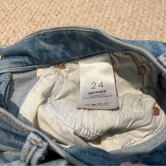 MOTHER Women’s The Insider Crop Step Chew Jeans Size 24 - Picture 4 of 6
